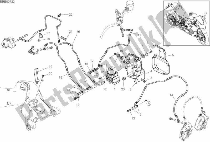 Alle onderdelen voor de Remsysteem Abs van de Ducati Superbike Panigale V4 Thailand 1100 2020
